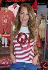 QOS Mascot Striped Knit Tank