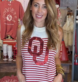 QOS Mascot Striped Knit Tank