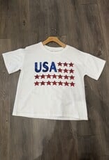 Sequin American Flag Embellished Top