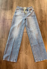 High Rise Wide Tie Flying Monkey Jeans