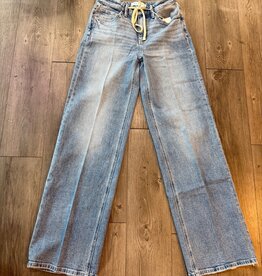 High Rise Wide Tie Flying Monkey Jeans