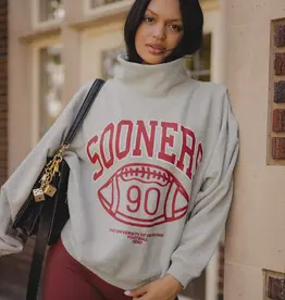 OU Sooners Campus Classic Roll Neck Sweatshirt
