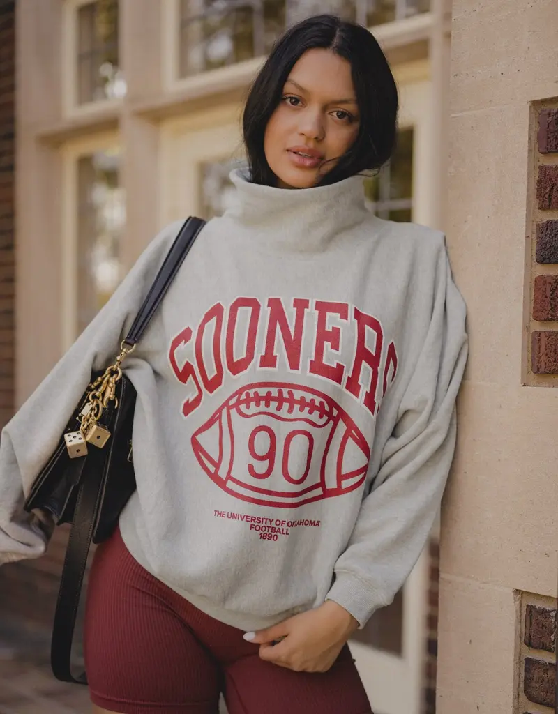 OU Sooners Campus Classic Roll Neck Sweatshirt