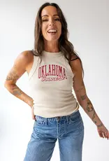 Oklahoma Sooners Cream Stretch Tank