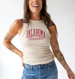 Oklahoma Sooners Cream Stretch Tank