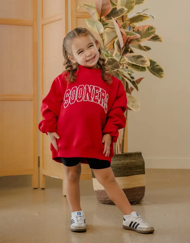 Kids Sooner Polka Dot Mockneck