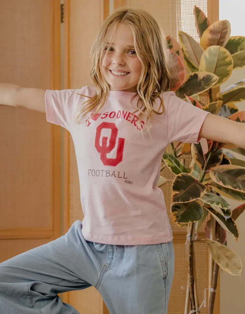 Kids OU Sooners Pink Sporty Tee