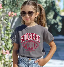 Kids Grey Sooner Football Tee