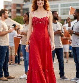 Red Boho Maxi Dress