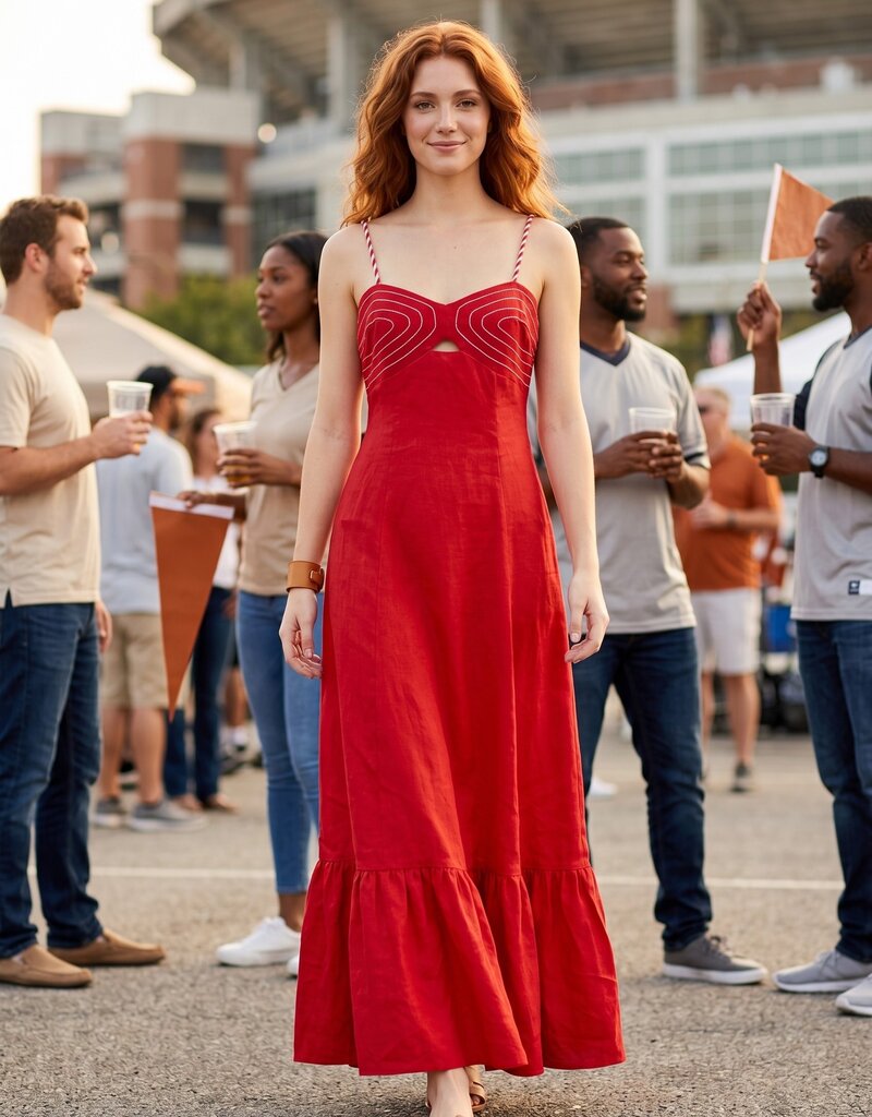 Red Boho Maxi Dress