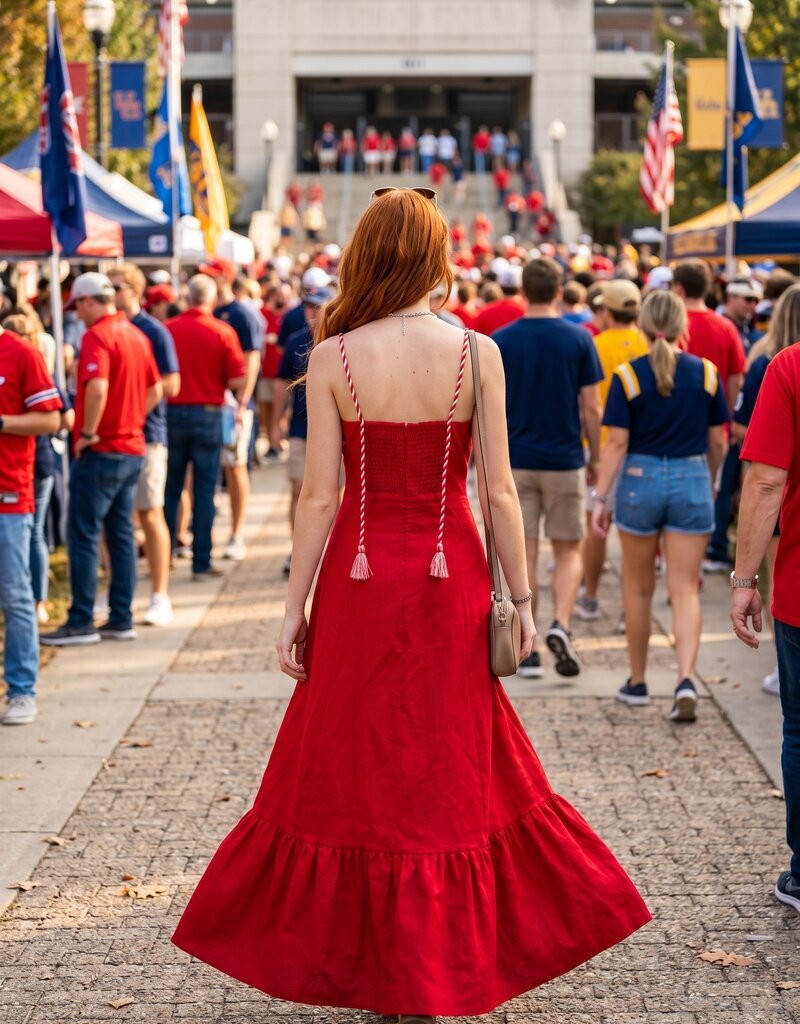 Red Boho Maxi Dress