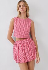 Red Gingham Bubble Skirt