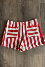 Tomato Striped Shorts