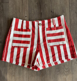 Tomato Striped Shorts