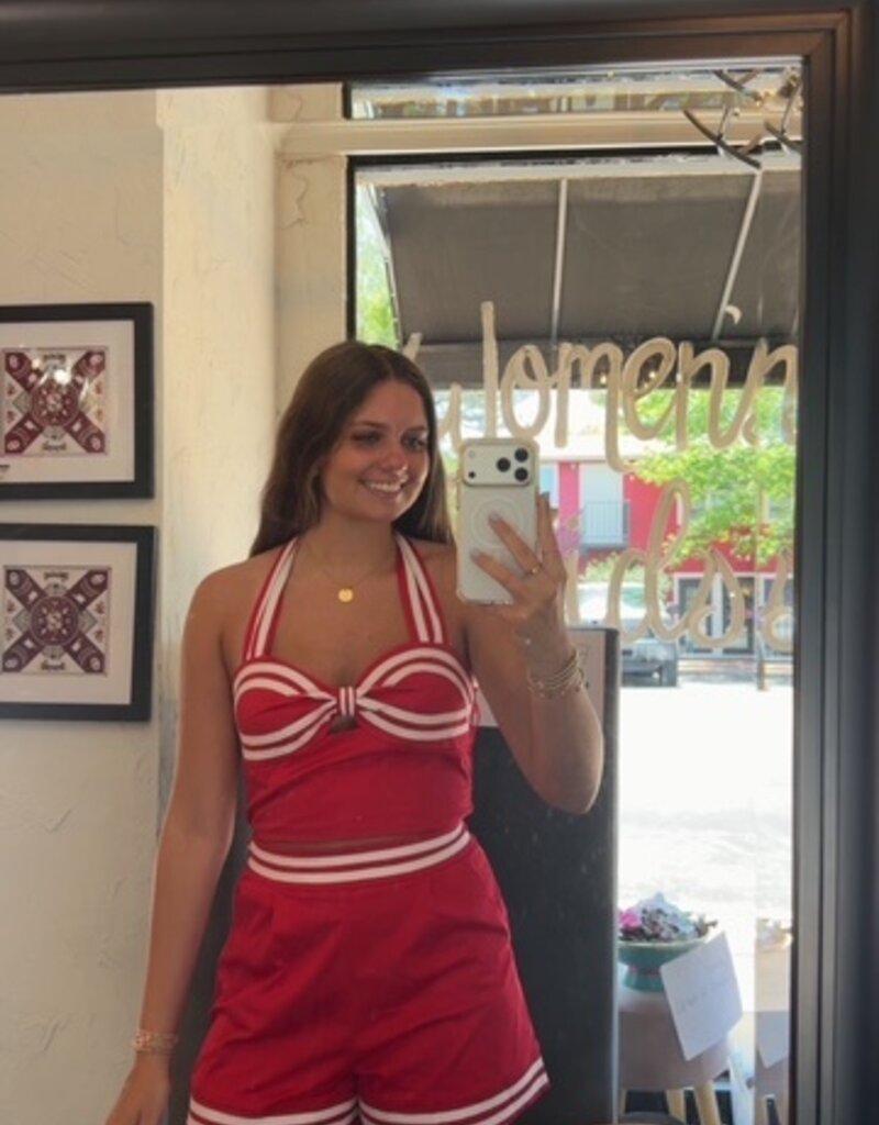 Halter Bow Top and Shorts Set