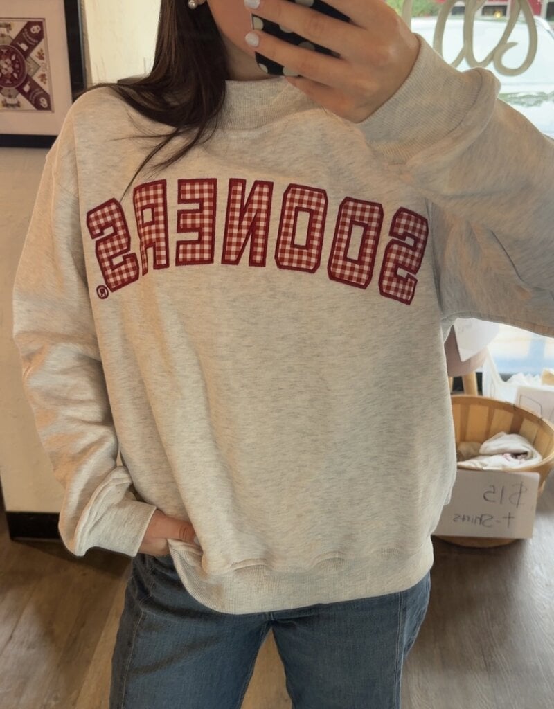 Gingham Ok Mockneck