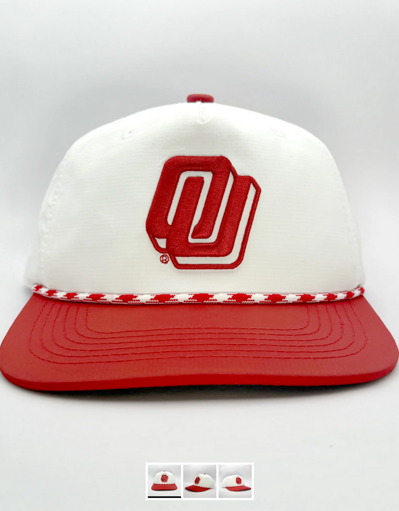 Red & White Disco Rope Hat