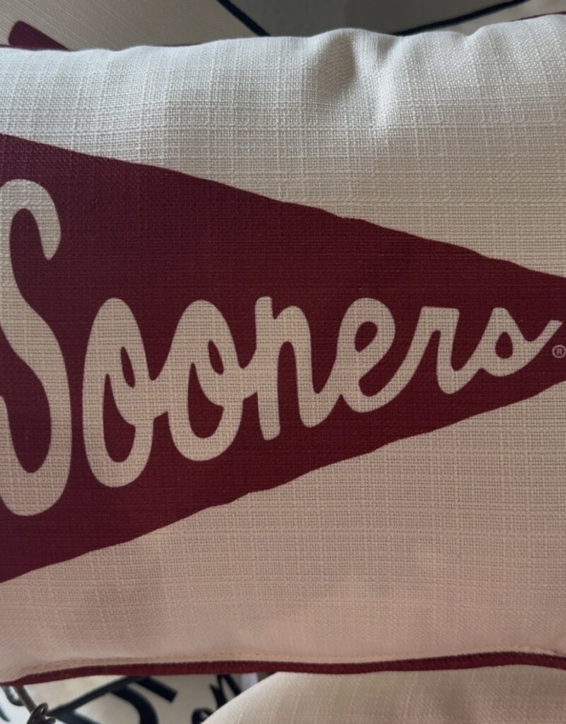 Sooners Pennant Pillow
