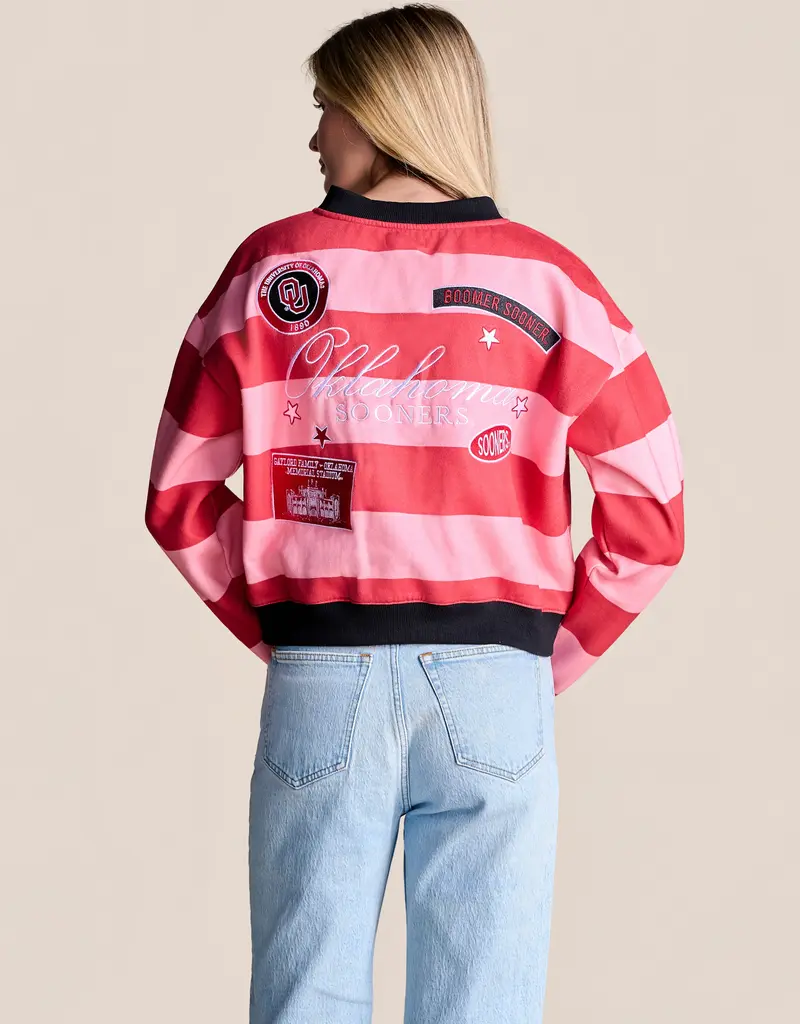 Playbook Patch Cardigan | Oklahoma