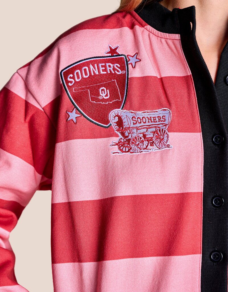 Playbook Patch Cardigan | Oklahoma