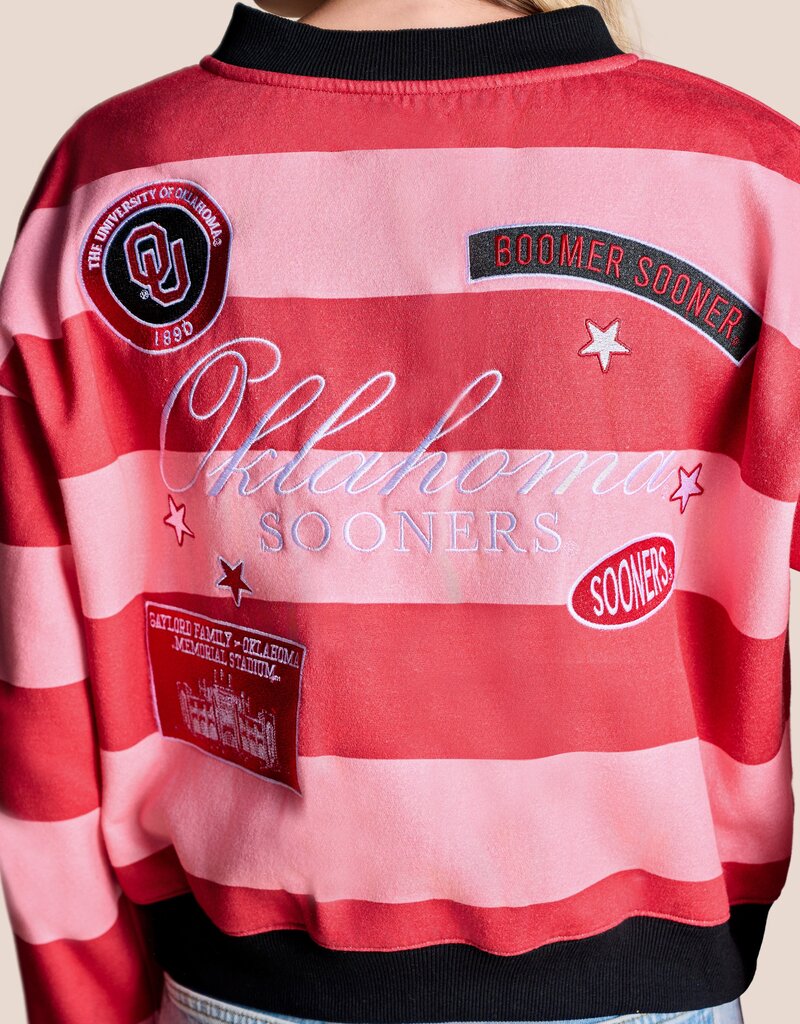 Playbook Patch Cardigan | Oklahoma