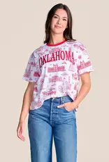 Team Toile Embroidered Tee | Oklahoma