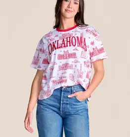 Team Toile Embroidered Tee | Oklahoma
