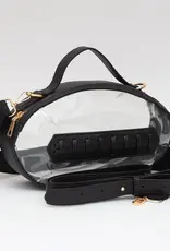 Black Football Clear Purse