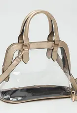 Gold Crossbody Clear Purse