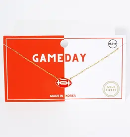 Gold Dipped Gameday Football Pendent Necklace