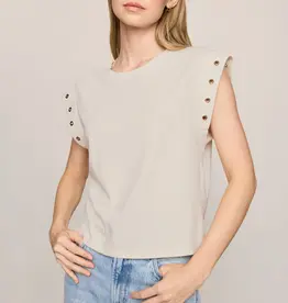 Cream Muscle Tee