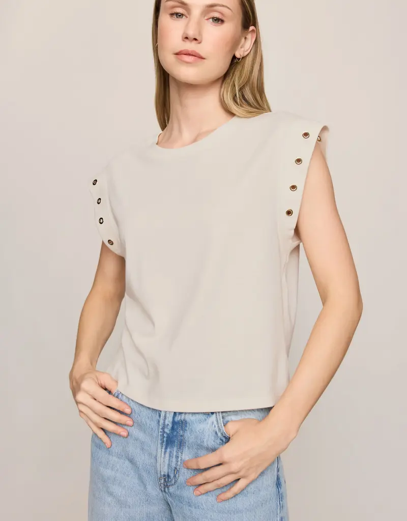Cream Muscle Tee