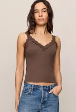 Brown Lace Tank Top