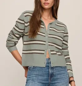 Aqua Striped Cardigan