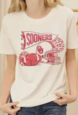 OU Sooners Football Pennant Vintage White Ellie Perfect Tee Close Copy link Share