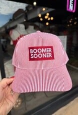 Stripe Boomer Sooner Pat Hat