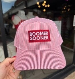 Stripe Boomer Sooner Pat Hat