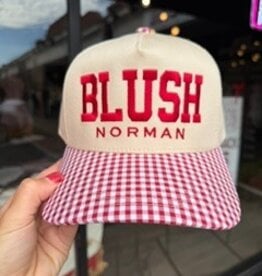 Red Check Blush Hat