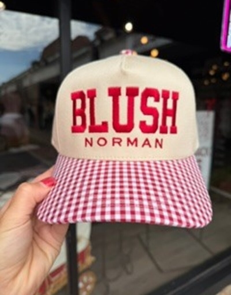 Red Check Blush Hat