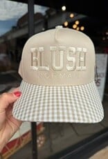 Tan Check Blush Hat