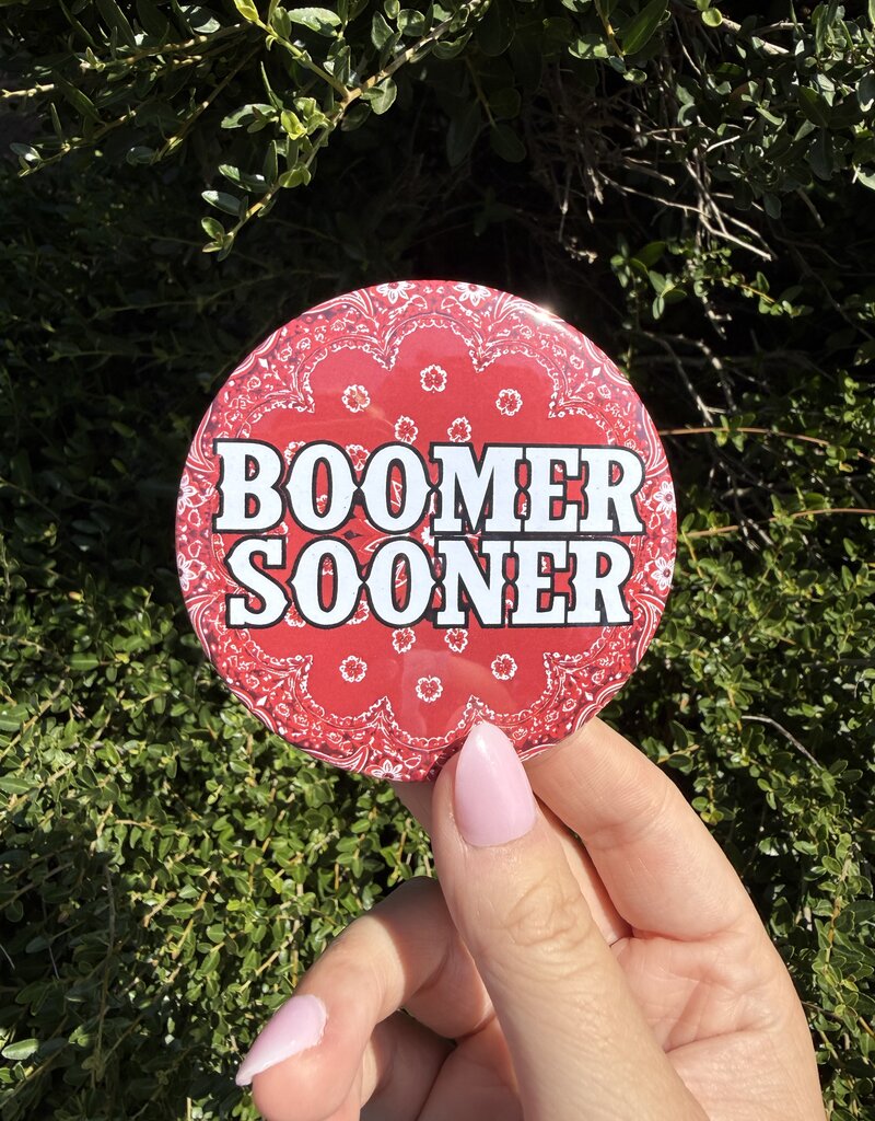 ! Boomer Sooner Bandana Button
