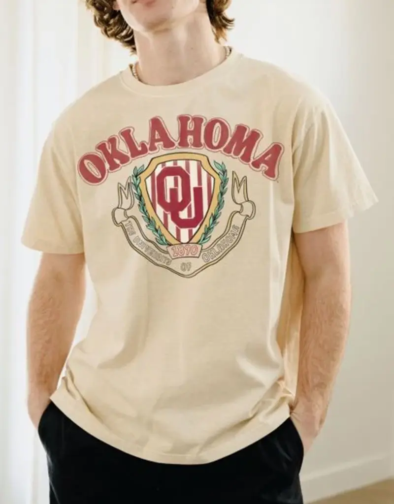 Off White Thrifted OU Tee