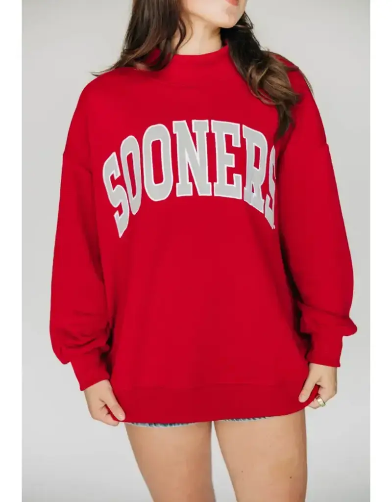 Madi Mockneck Grey Letters