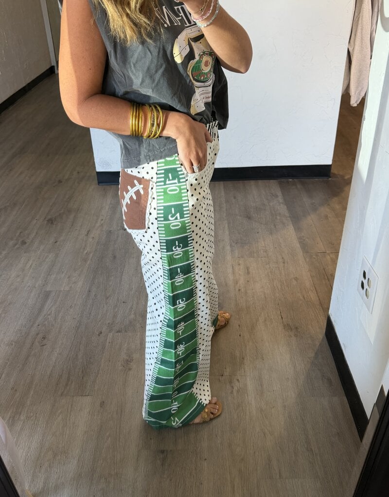 GameDay Contrast Wide Leg Denim