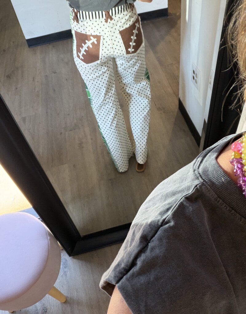 GameDay Contrast Wide Leg Denim