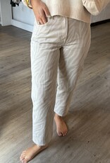 Zebra Print Bowed Ankle Jean