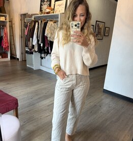 Zebra Print Bowed Ankle Jean