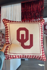 Oklahoma Gingham Mascot Pillow