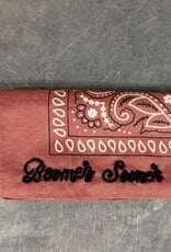 Boomer Sooner Black Stitch Hand Stitched Bandana
