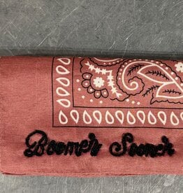 Boomer Sooner Black Stitch Hand Stitched Bandana